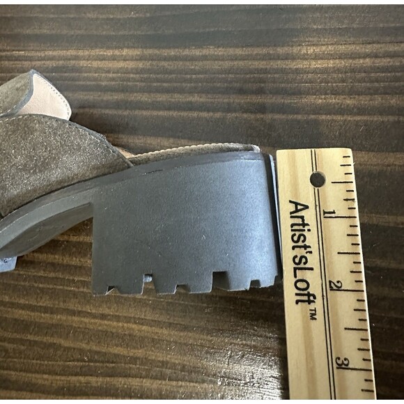 Johnston & Murphy Alice Fringe Gray Suede Heel‎ Mule Shoes Women's 6 - Picture 11 of 11